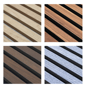 Paneles de pared de listón acústico de madera de precio razonable de fábrica estándar respetuoso con el medio ambiente sin bordes - Product Image 5
