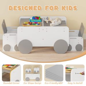 Ensemble table et chaise en bois réglables en hauteur pour enfants de 3 à 8 ans - Product Image 4