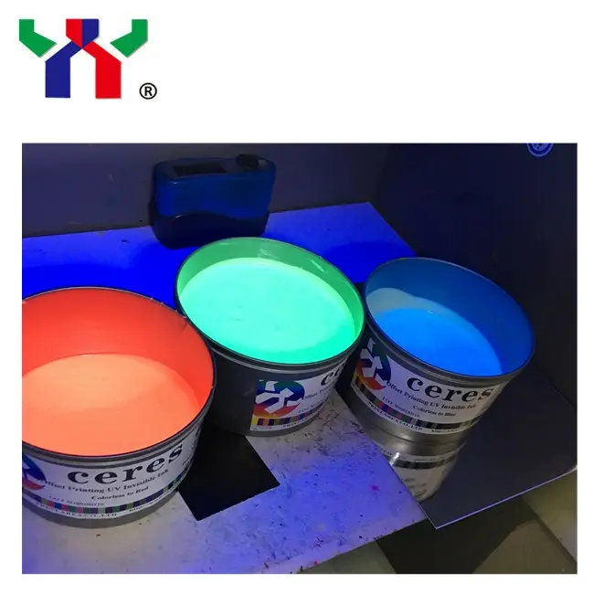 ADEDI 0.5KG Güvenlik Mürekkep UV Görünmez Floresan Mürekkep Ofset Baskı için UV Kuru