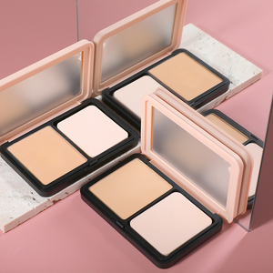 Polvo <span class=keywords><strong>compacto</strong></span> vegano personalizado, base de <span class=keywords><strong>maquillaje</strong></span> de 11 colores, polvo de prensa mate de cobertura completa de larga duración para <span class=keywords><strong>piel</strong></span> oscura - Product Image 4