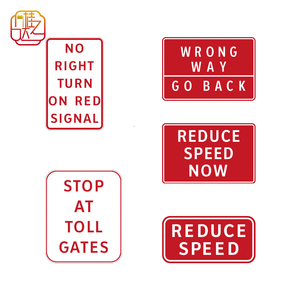 علامات إشارة المرور مصنوعة باستخدام لوحة الألومنيوم + تكنولوجيا الأغشية العاكسة ، مع عمر خدمة طويل. - Product Image 2