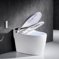 Offre Spéciale : WC intelligent monobloc avec réservoir intégré, siège chauffant et télécommande, forme allongée