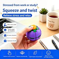 Balle Fidget Spinner Transformable en Plastique et Silicone Imprimée en 3D, Jouet Anti-Stress et Anti-Anxiété Silencieux et Cinétique à Presser et Rotatif