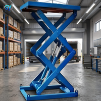 Plateforme élévatrice à ciseaux hydraulique fixe SY SYFSL en acier au carbone avec plaque antidérapante à carreaux, capacité de charge industrielle de 0,5 à 30 tonnes, fabrication chinoise