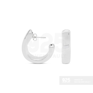 Superlative Quality Open <b>Hook</b> Round Stud Diameter 4.0 mm Sterling Silver 925 <b>Earrings</b> - Product Image 2