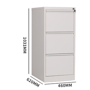 Gõ xuống cấu trúc văn phòng/đồ nội thất nhà 3 ngăn kéo thép dọc lưu trữ Tủ hồ sơ - Product Image 3