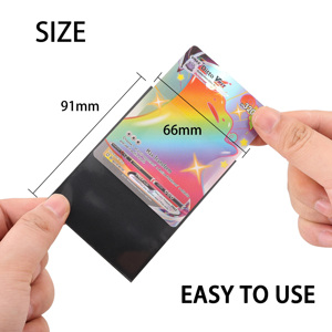 Lot de <span class=keywords><strong>50</strong></span> protège-cartes souples standard pour cartes à collectionner, ajustement parfait, protection optimale - Product Image 3