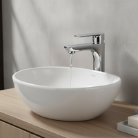 Robinet mitigeur bain de luxe léger finition chrome corps en cuivre pour eau chaude et froide
