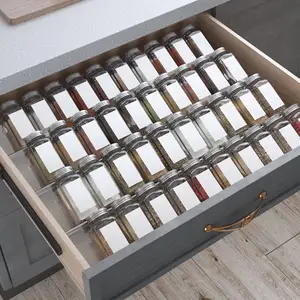 Niseven 4 Tiers 2 Set Helder Acryl Schuin In Lade Kruidenpotten Invoegen Keuken Aanrecht Rek Kruidenlade Organizer