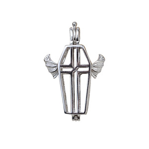 S925 Silver European American Style DIY Jewelry Accessory Empty Pearl <b>Cage</b> Without Hole 5-6mm Pendant Holder 2795 - Product Image 5