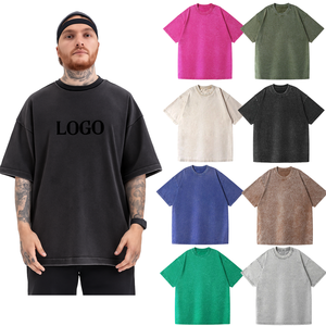 T-Shirt Effetto Acid Wash Personalizzata, 100% Cotone 250g, Alta Qualità, Oversize, Unisex, Vintage, T-Shirt Pesante Effetto Acid Wash per Uomo - Product Image 1