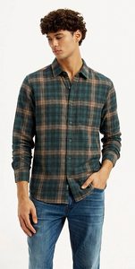 Men Cotton Oxford Checked Shirt Slim Fit Casual Formal Long Sleeve Export Quality Wholesale Apparel - Product Image 3