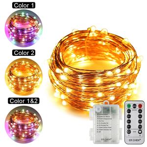 <span class=keywords><strong>Guirlande</strong></span> lumineuse LED 2M CR2032 AA sur fil <span class=keywords><strong>de</strong></span> cuivre alimenté par batterie étanche <span class=keywords><strong>pour</strong></span> la décoration <span class=keywords><strong>de</strong></span> Noël en plein air - Product Image 2