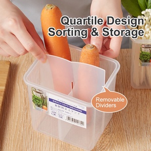 Refrigerator <b>Storage</b> <b>Box</b> Transparent Separated <b>Drawer</b> Type Kitchen Organizer Multifunctional Separated <b>Storage</b> <b>Box</b> - Product Image 5