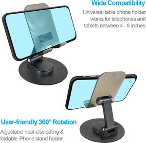 Accessoires pour téléphone, moniteur 7" - 15.6", plus d'angles, pliable à 360° °   Support de téléphone portable antidérapant en silicone pliable - Product Image 3