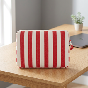 Funda Acolchada Ligera para Portátil de Poliéster con Cierre de Cremallera, Diseño a Rayas, Unisex, Gran Capacidad, para Viajes - Product Image 3