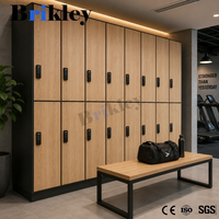 Casier de vestiaire Brikley Gym en HPL résistant au feu et à l'eau avec serrure RFID pour vestiaires de salle de sport