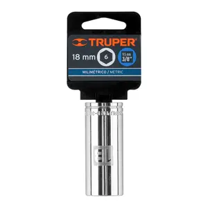 Juego de Llaves de Tubo de 6 Puntas, 18 mm de Largo, Accionamiento de 3/8'', Marca TRUPER - Product Image 4