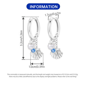 ต่างหู/ห่วงรูปปลาดาวเปลือกหอยมุกสีขาวทองแดง มีสินค้าในสต็อก ต่างหูดีไซน์เฉพาะระดับไฮเอนด์ ขายส่งสำหรับผู้หญิง - Product Image 6