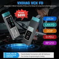 2024 VXDIAG VCX FD para GM, Opel, Ford/Mazda 2 en 1, Herramienta de Diagnóstico OBD2 para Automóviles con Codificación J2534 y Programación, Compatible con CAN FD DoIP