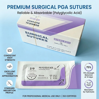 Sutures chirurgicales synthétiques résorbables PGA approuvées CE pour fournitures hospitalières