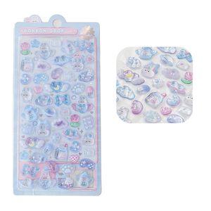 Bán buôn không thấm nước đầy màu sắc trang trí tùy chỉnh dán vinyl PVC dễ thương Mini 3D Puffy Sticker - Product Image 1