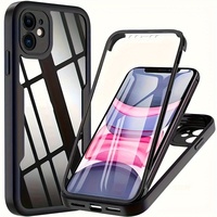 Étui transparent intégral 360° pour iPhone 16 15 14 13 Pro 14 15 Pro Max, protection avant et arrière complète