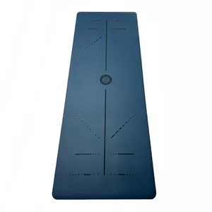 NEW Printed Laser Engraved Wear Resistant Frosted Upgraded Pu Matte Premium Organic Eco-friendly Pu Rubber Yoga Mat