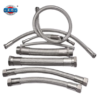 Tuyau flexible tressé en acier inoxydable 304 poli haute pression 10K avec extrémité à bride DN8-DN50 résistant à la corrosion