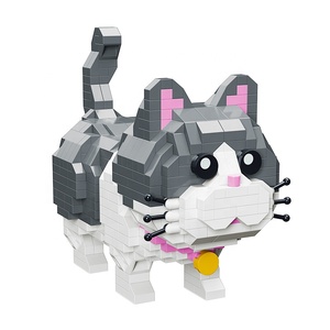 Hot Bán Loạt Vật Nuôi Corgi & Husky & Màu Xanh Xe & Buồn Ngủ Mèo Tự Làm Lắp Ráp Micro Xây Dựng Khối Thiết Lập Đồ Chơi Cho Trẻ Em Vật Nuôi Những Người Yêu Thích Trang Chủ Decora - Product Image 5