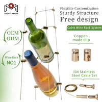 Usine Luxueux Présentoir Systèmes De Rayonnage À Vin À Câble Personnalisé Casier À Vin À Câble Flottant pour Labubu