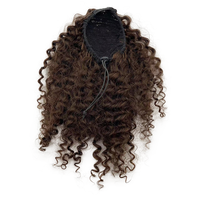 10 12 14 pouces indien Remy cheveux queue de cheval Extensions Double dessiné bouclés cordon poney queues