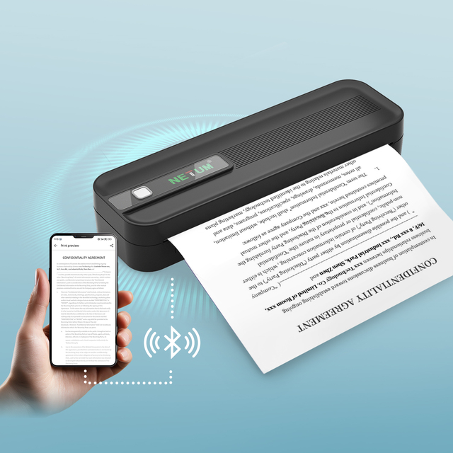A4 Thermal Printer Compact Home Office Travel Use Mini Portable Printer for Mobile Phone