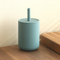 Gobelets à eau en silicone de qualité alimentaire avec paille anti-fuite, gobelets d'apprentissage pour bébé avec couvercles pratiques