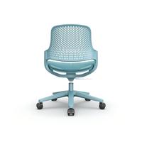 Chaise de bureau ergonomique en maille, réglable en hauteur, sans accoudoirs, pivotante, avec support lombaire pour poste de travail