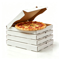 Boîtes à pizza à emporter en carton ondulé kraft écologique recyclé B/E Flute, personnalisées avec logo, de 8 à 20 pouces, pour pizzeria, SP3990