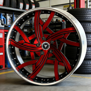 Jante de voiture <span class=keywords><strong>rouge</strong></span> à rayons profonds 20x9.5, jante forgé<span class=keywords><strong>e</strong></span> en deux parties 20x11 pour BMW M3 M4 G80 G82 G87 pour Mercedes-Benz W206 W213 S580 - Product Image 3
