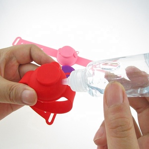 Dispenser disinfettante per mani in Silicone con logo personalizzato, bracciale in silicone personalizzato, portachiavi con bracciale in silicone - Product Image 6