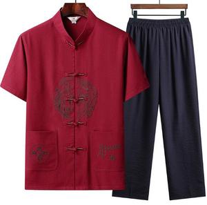 Ecoparty <span class=keywords><strong>ชุด</strong></span>สูทถังแบบจีนดั้งเดิมสำหรับผู้ชายเสื้อแจ็คเก็ตสไตล์จีนเสื้อเชิ๊ตสไตล์เสื้อตัวบนสำหรับปีใหม่<span class=keywords><strong>กางเกง</strong></span> Hanfu Kung Fu - Product Image 5