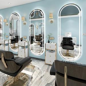 Mia 2025 Custom Design of Modern <b>Light</b> Luxury Oval <b>Square</b> Mirror Hair Salon Furniture Set - Product Image 3