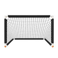 Lot de 2 buts de football miniatures pliables en plastique, ensemble de buts de soccer en PVC détachables, faciles à plier pour jeu double face en maternelle