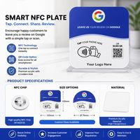 Cartes NFC NTAG 213 en acrylique durable avec adhésif puissant pour les avis Google