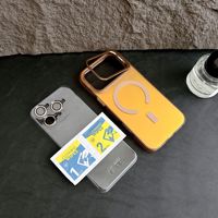 Premium Imd Full-Cover Magnetische Verborgen Camera Lenshouder Stand Anti-Drop Schokbestendige Telefoonhoes Voor Iphone 17 Pro Max
