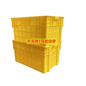 ลังพลาสติกแบบซ้อนได้ Qiao Feng ขนาด 595x395x312 มม. สำหรับใช้กับกล่องขนย้าย - Product Image 1