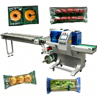 Machine d'emballage automatique multifonctionnelle pour oreillers, machine flow pack pour l'emballage d'aliments, de pain tranché, de biscuits et de petits pains