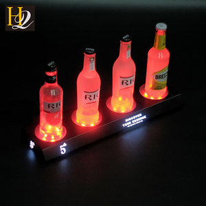 Chất lượng cao thời trang sang trọng truy cập hàng đầu Logo chiếu sáng màu đen <span class=keywords><strong>Acrylic</strong></span> mỹ phẩm chai hiển thị đứng với logo khắc - Product Image 5