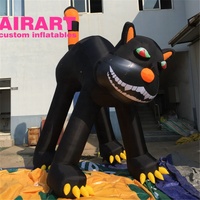Ballon gonflable chat noir sur le thème de la fête d'Halloween