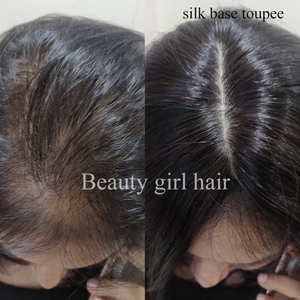Topper per Capelli Umani di Alta Qualità Pronto per la Spedizione con Consegna Notturna, Base in Seta Vergine Originale per Donne - Product Image 6