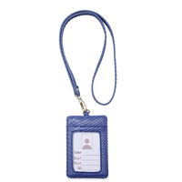 Nouvelle mode porte-carte d'identité en cuir PU Crocodile Bus Badge lanière carte pochette portefeuille cou sangle Clip fermeture pour cartes de crédit