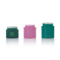 Frasco de Vidrio Redondo Hermético de 1oz 2oz 3oz 4oz para Concentrados, a Prueba de Niños, con Tapa con Ventana de Apertura